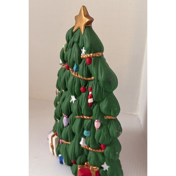 Vintage Ceramic Christmas Tree Cross Most Precious Gift 8.5” Hand Painted Jesus - Picture 7 of 12